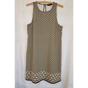 Banana Republic Women's Dress Pullover Sleeveless Yellow Black Size Medium